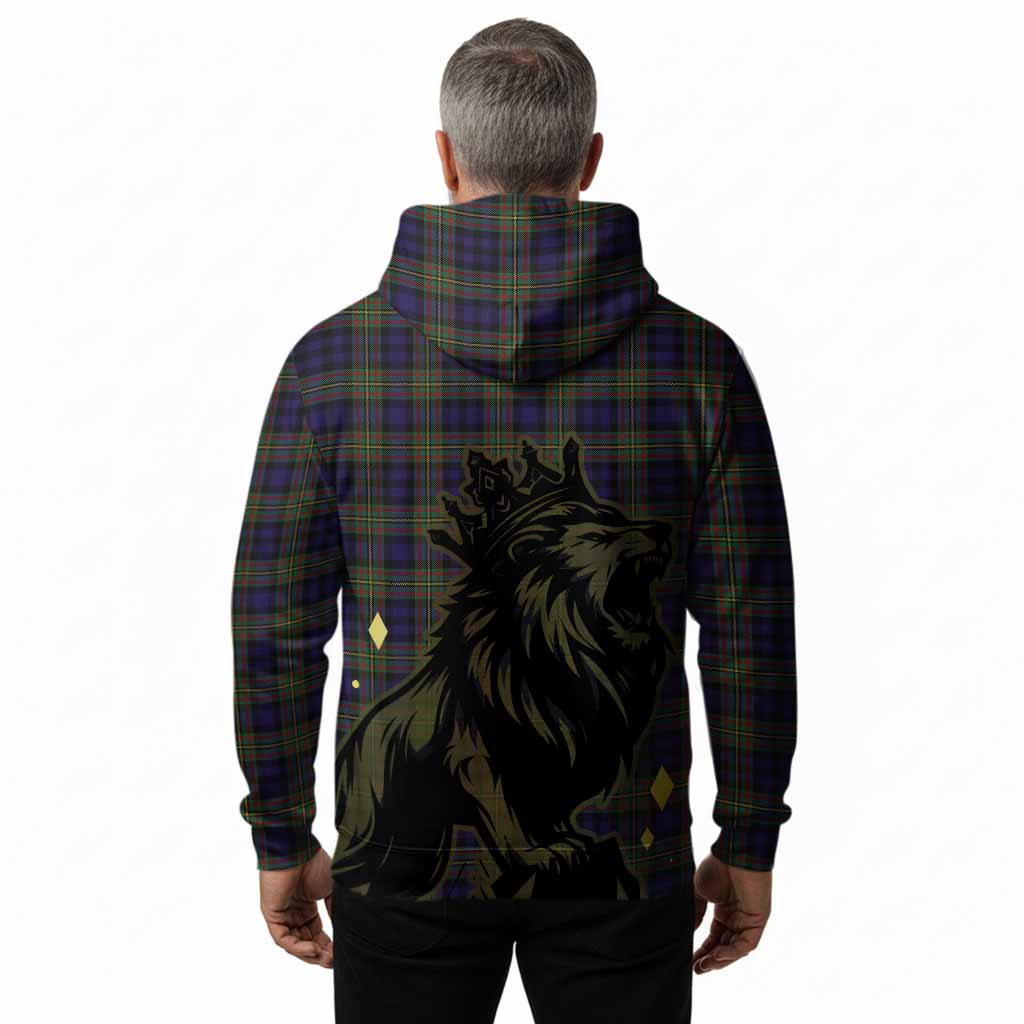 MacLellan (McLellan) Tartan Family Crest Hoodie Crowned Lion Roaring