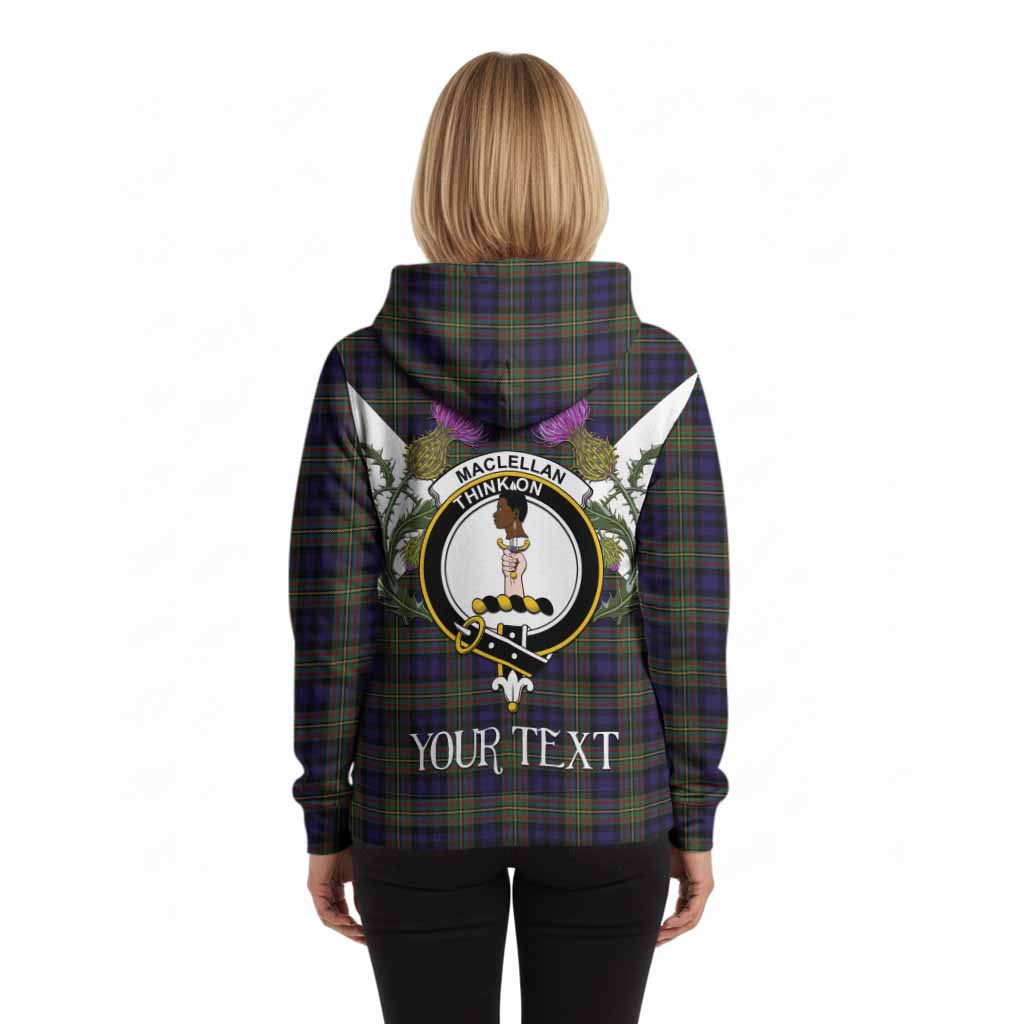 MacLellan (McLellan) Tartan Family Crest Hoodie Scottish Burns Night Thistle Floral