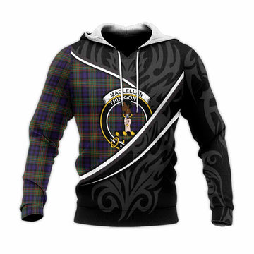 MacLellan (McLellan) Tartan Family Crest Knitted Hoodie Celtic Scottish Thistle Floral