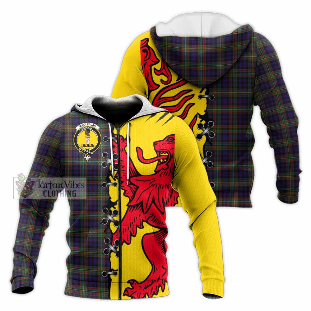 MacLellan (McLellan) Tartan Family Crest Knitted Hoodie Lion Rampant Honor - Tartan Vibes Clothing
