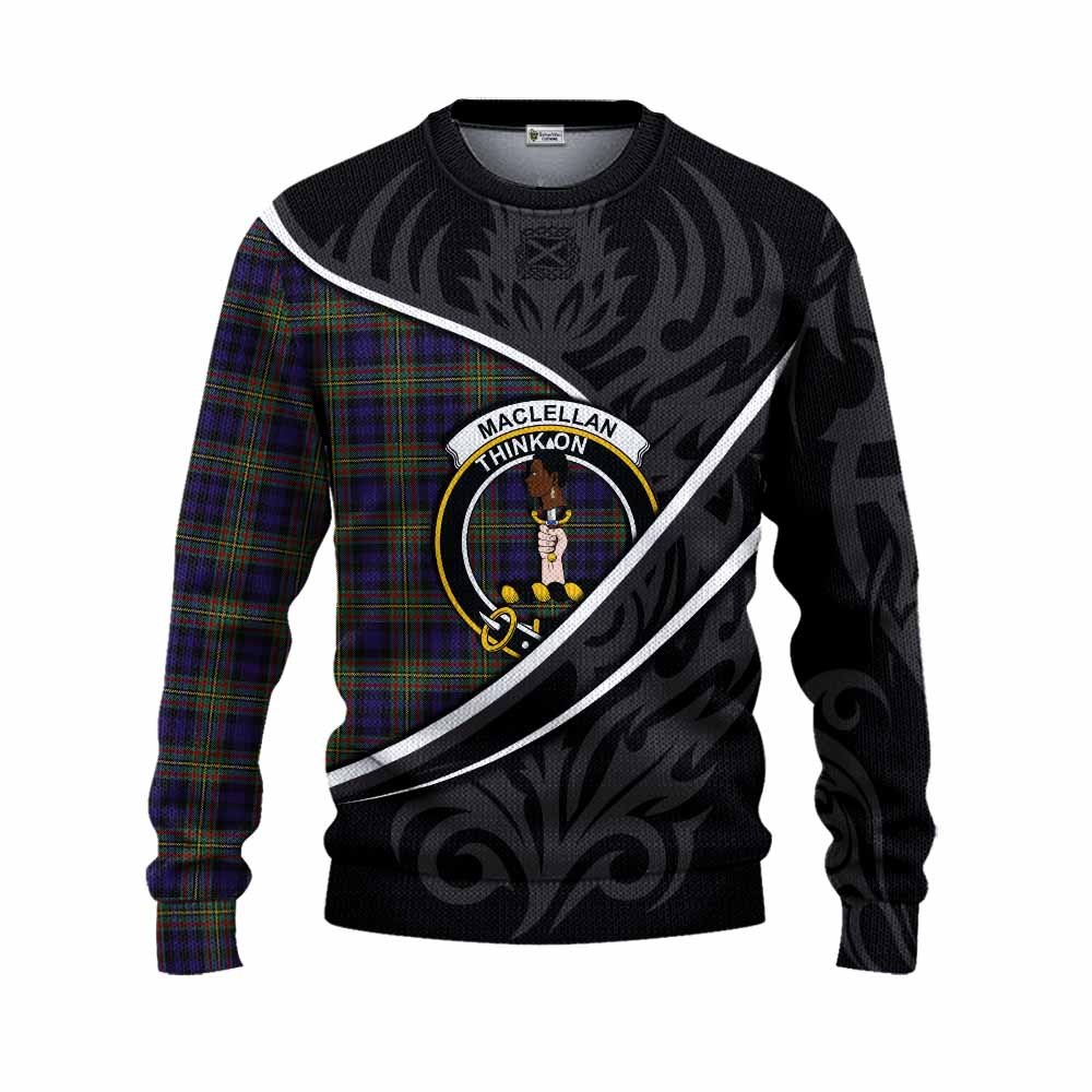 MacLellan (McLellan) Tartan Family Crest Knitted Sweater Celtic Scottish Thistle Floral - Tartan Vibes Clothing