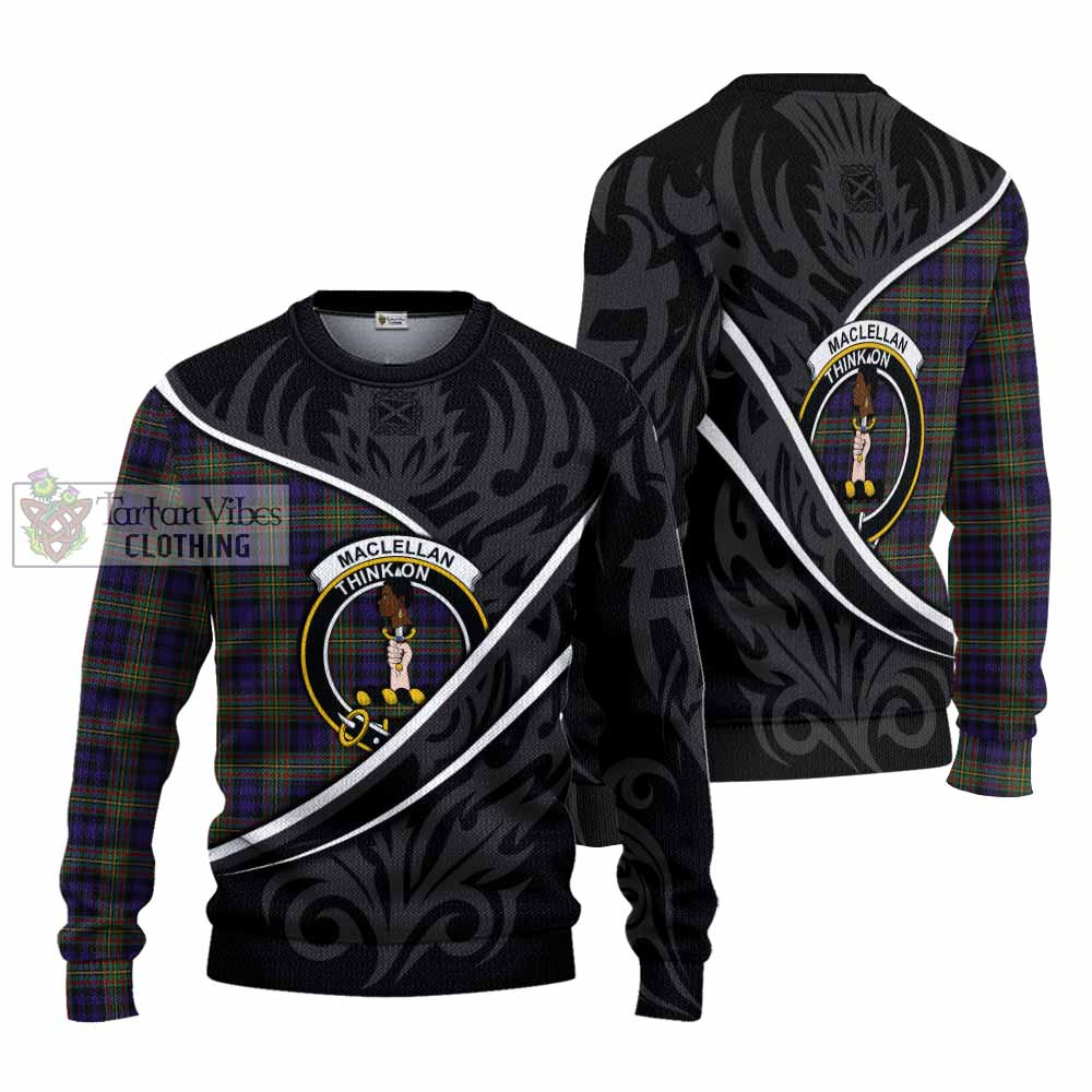 MacLellan (McLellan) Tartan Family Crest Knitted Sweater Celtic Scottish Thistle Floral - Tartan Vibes Clothing