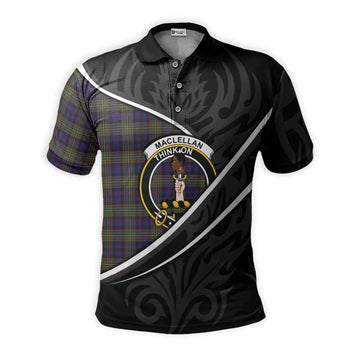 MacLellan (McLellan) Tartan Family Crest Polo Shirt Celtic Scottish Thistle Floral