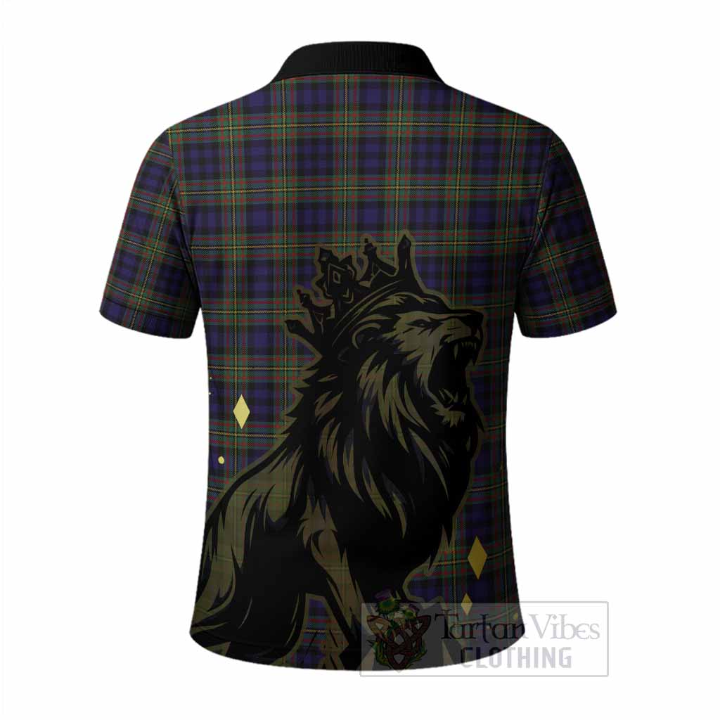 MacLellan (McLellan) Tartan Family Crest Polo Shirt Crowned Lion Roaring