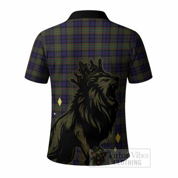 MacLellan (McLellan) Tartan Family Crest Polo Shirt Crowned Lion Roaring