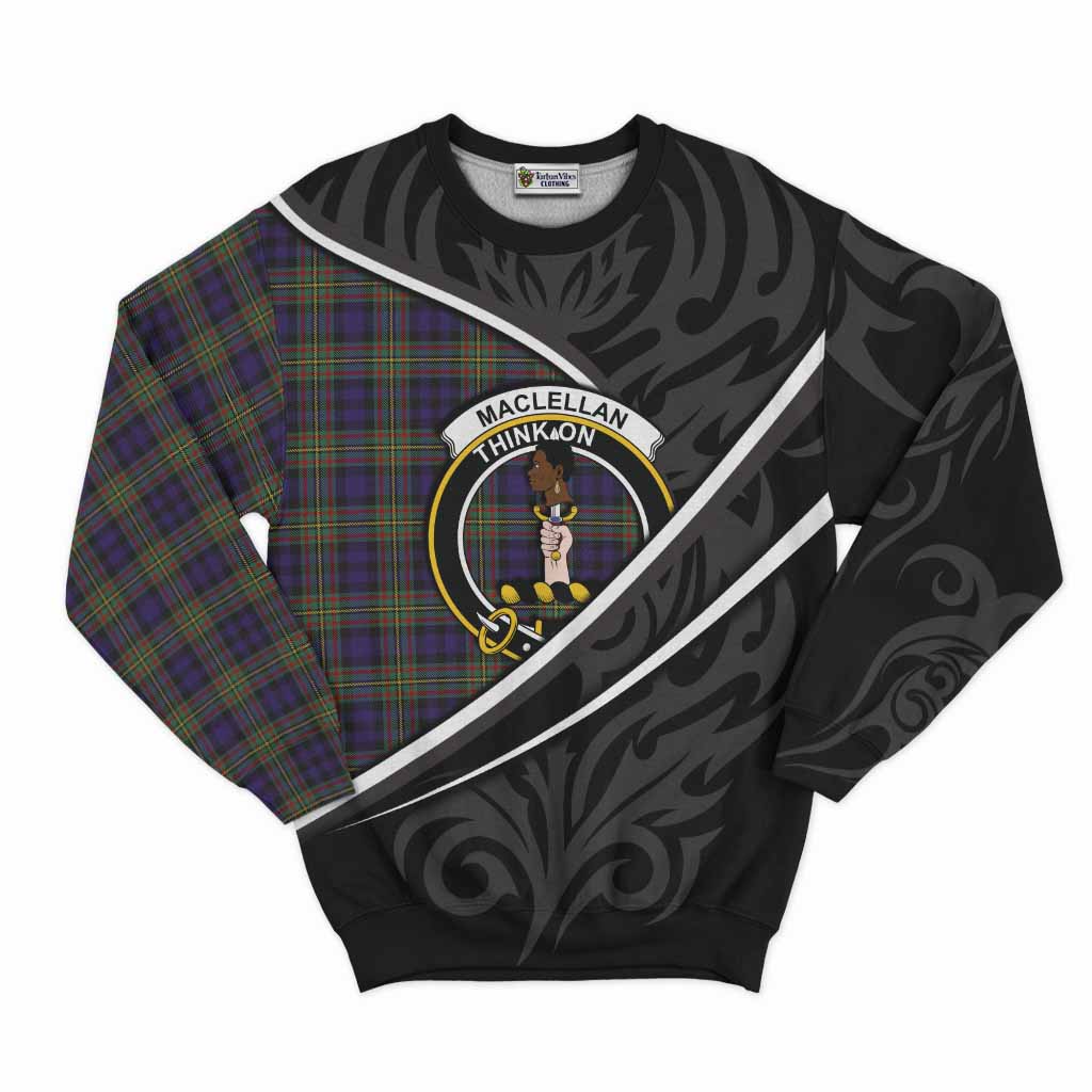 MacLellan (McLellan) Tartan Family Crest Sweatshirt Celtic Scottish Thistle Floral - Tartan Vibes Clothing