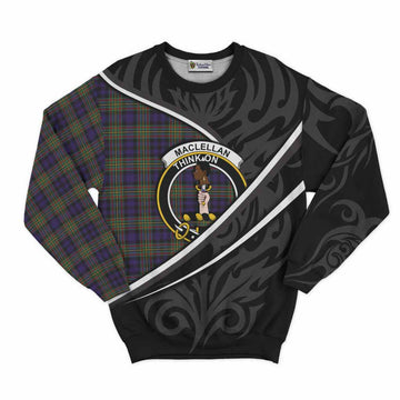 MacLellan (McLellan) Tartan Family Crest Sweatshirt Celtic Scottish Thistle Floral
