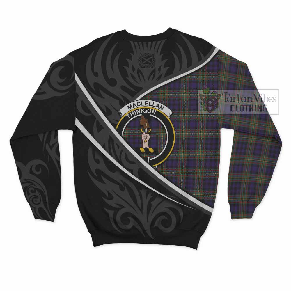 MacLellan (McLellan) Tartan Family Crest Sweatshirt Celtic Scottish Thistle Floral - Tartan Vibes Clothing