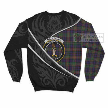 MacLellan (McLellan) Tartan Family Crest Sweatshirt Celtic Scottish Thistle Floral