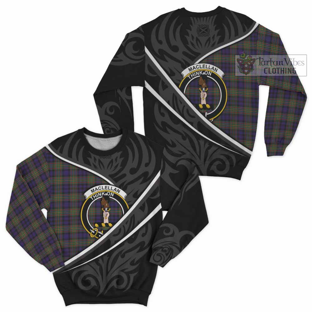 MacLellan (McLellan) Tartan Family Crest Sweatshirt Celtic Scottish Thistle Floral - Tartan Vibes Clothing