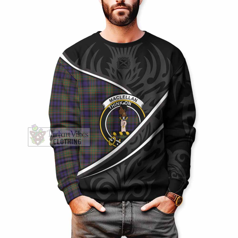 MacLellan (McLellan) Tartan Family Crest Sweatshirt Celtic Scottish Thistle Floral - Tartan Vibes Clothing