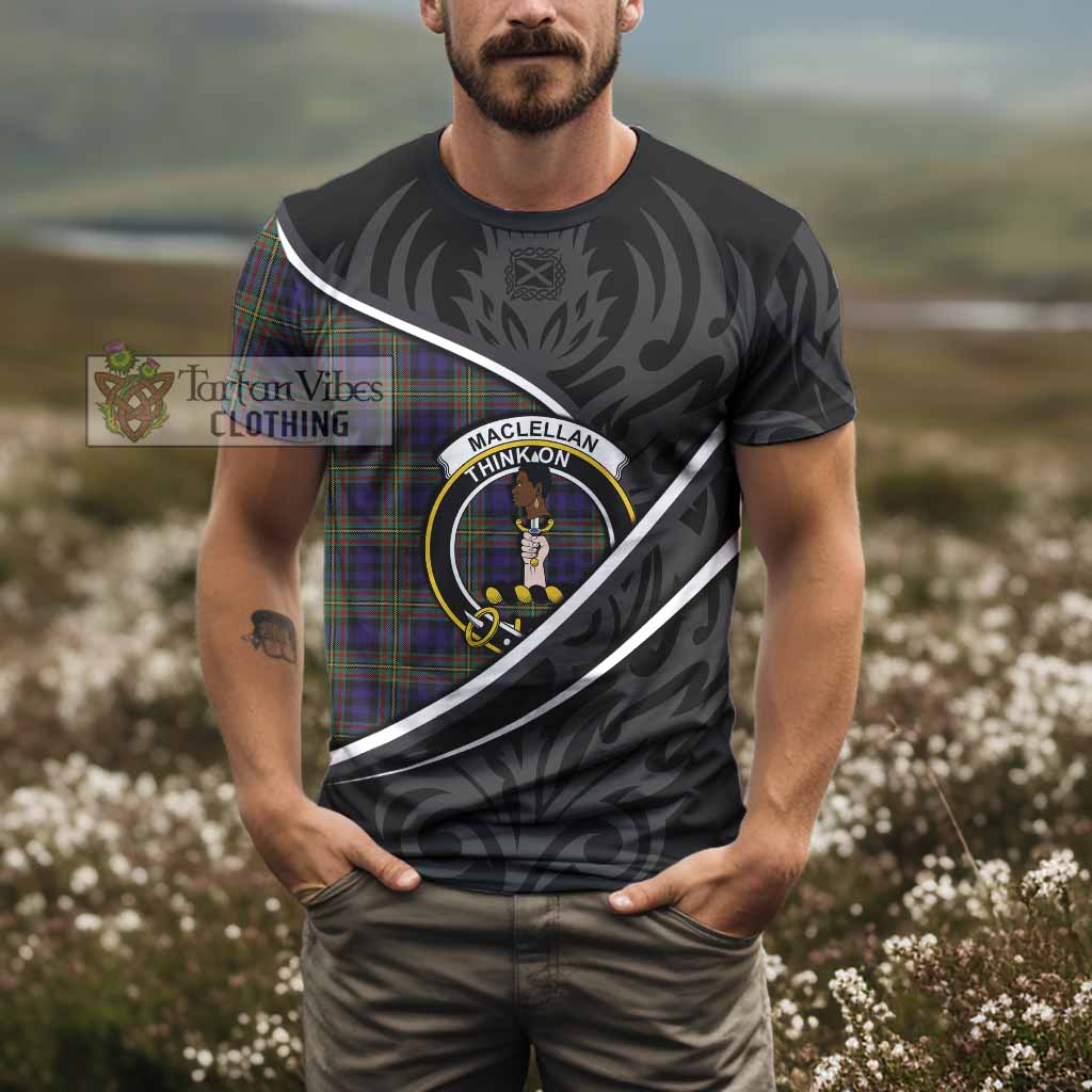 MacLellan (McLellan) Tartan Family Crest T-shirt Celtic Scottish Thistle Floral - Tartan Vibes Clothing