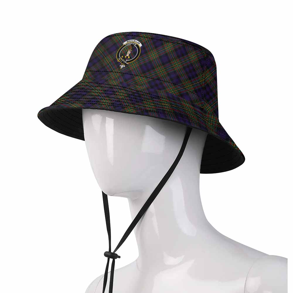 MacLellan (McLellan) Tartan Fishing Hat with Family Crest