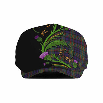 MacLellan (McLellan) Tartan Flat Cap, Jeff Cap Scottish Thistle Pride Heritage Art