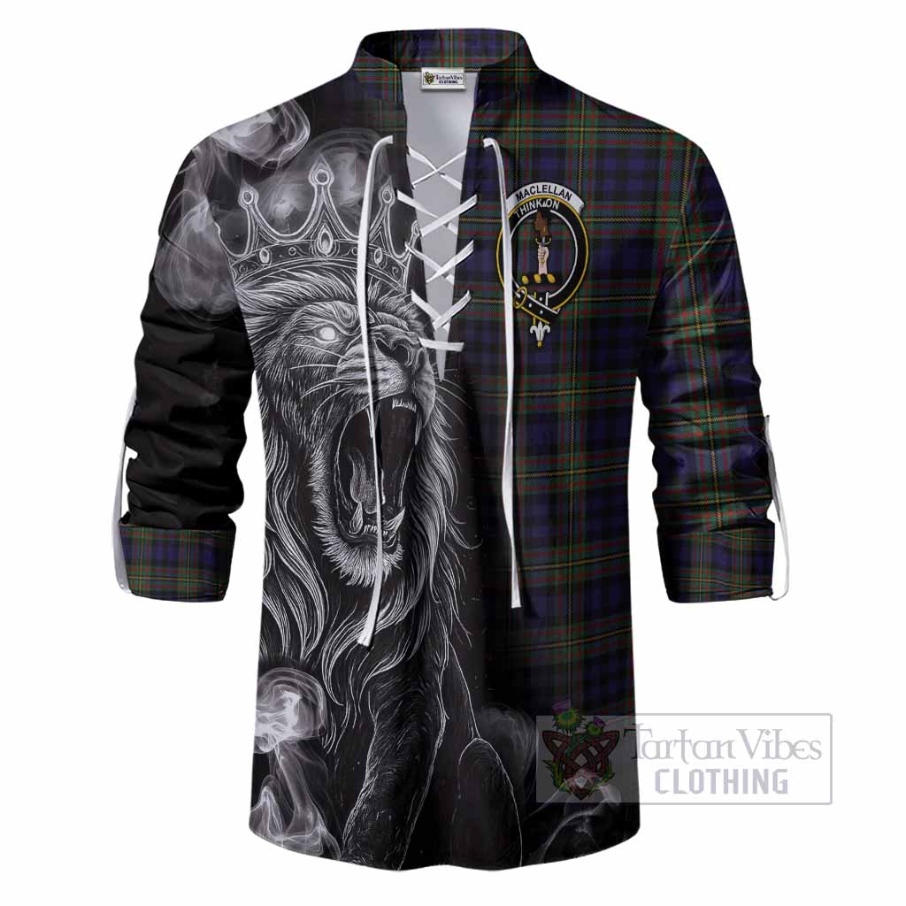 MacLellan (McLellan) Tartan Ghillie Shirt Roaring Lion Heritage
