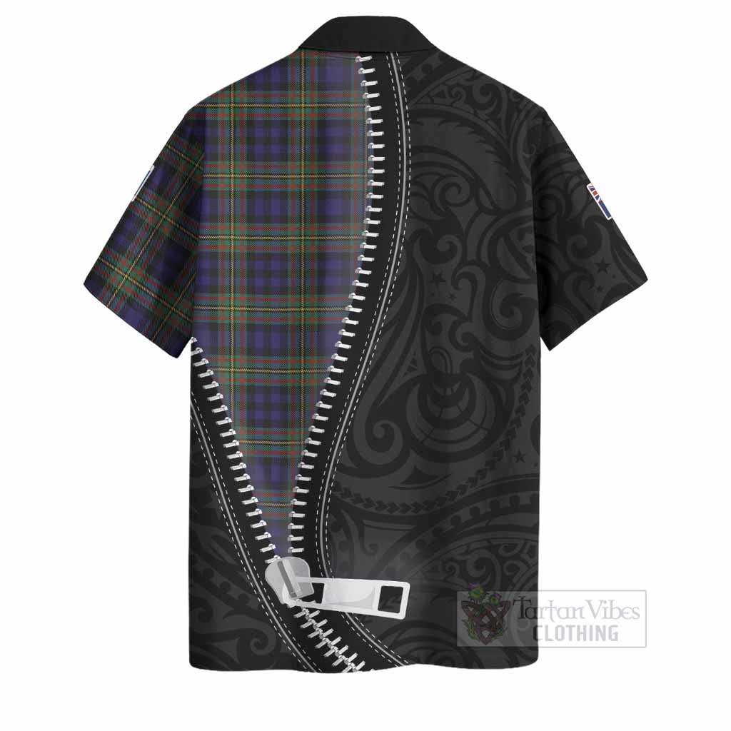 MacLellan (McLellan) Tartan Hawaiian Shirt New Zealand Pattern Unique Zipper Stylized