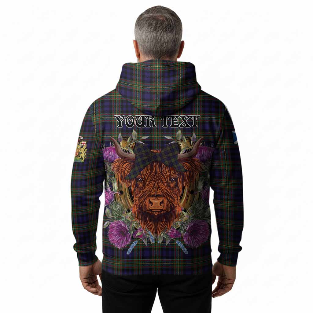 MacLellan (McLellan) Tartan Hoodie Scottish Thistle Heilan Coo