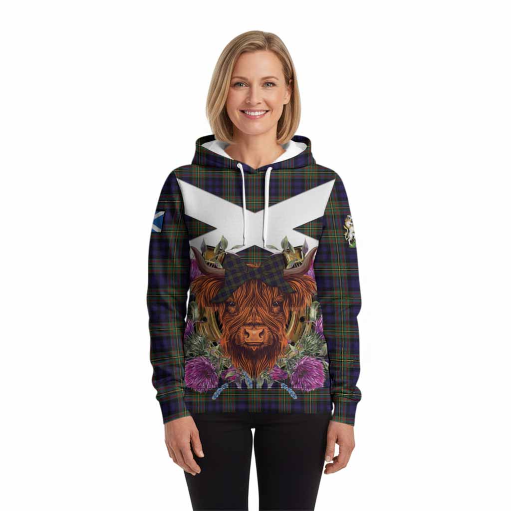 MacLellan (McLellan) Tartan Hoodie Scottish Thistle Heilan Coo