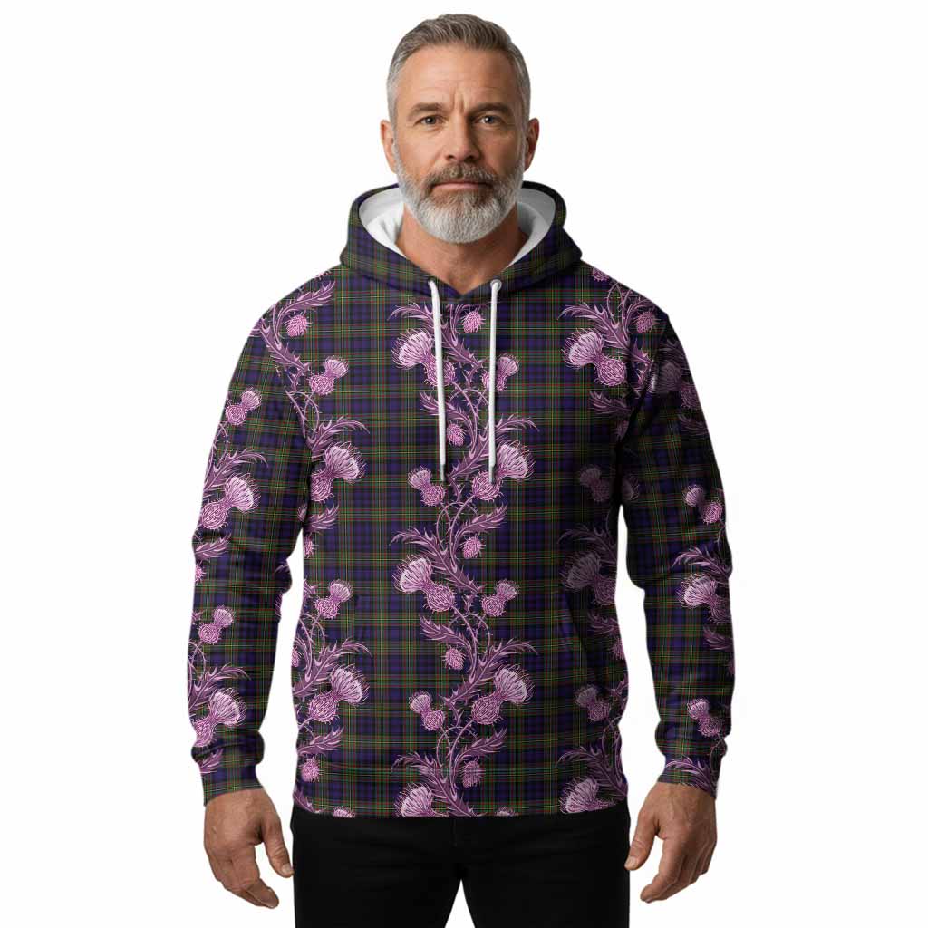 MacLellan (McLellan) Tartan Hoodie Seamless Scottish Thistle Flowers