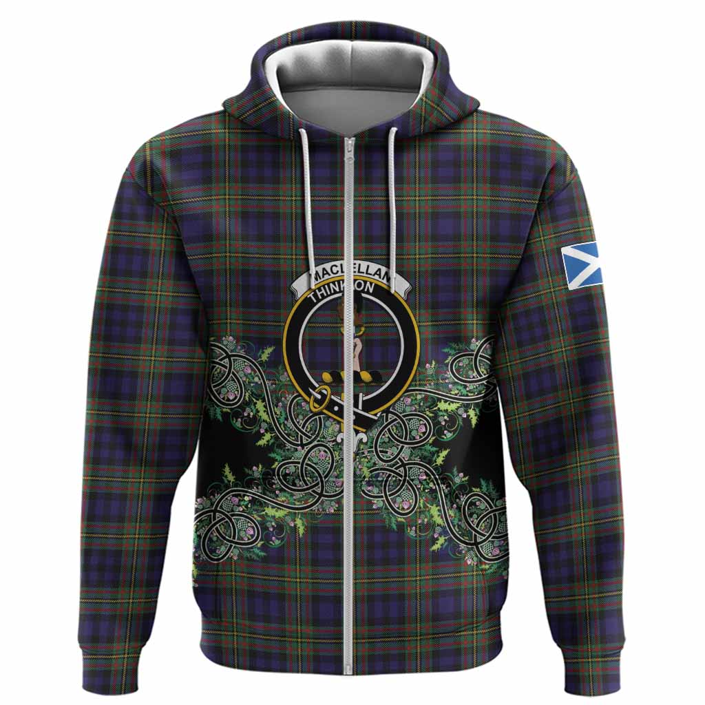 MacLellan (McLellan) Tartan Hoodie Thistle Scottish Spirit