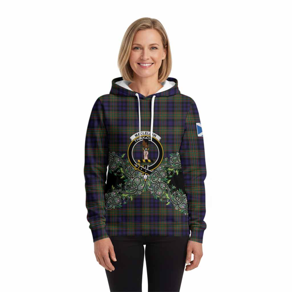 MacLellan (McLellan) Tartan Hoodie Thistle Scottish Spirit