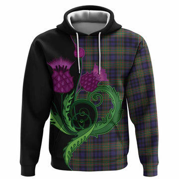 MacLellan (McLellan) Tartan Hoodie Traditional Scottish Thistle