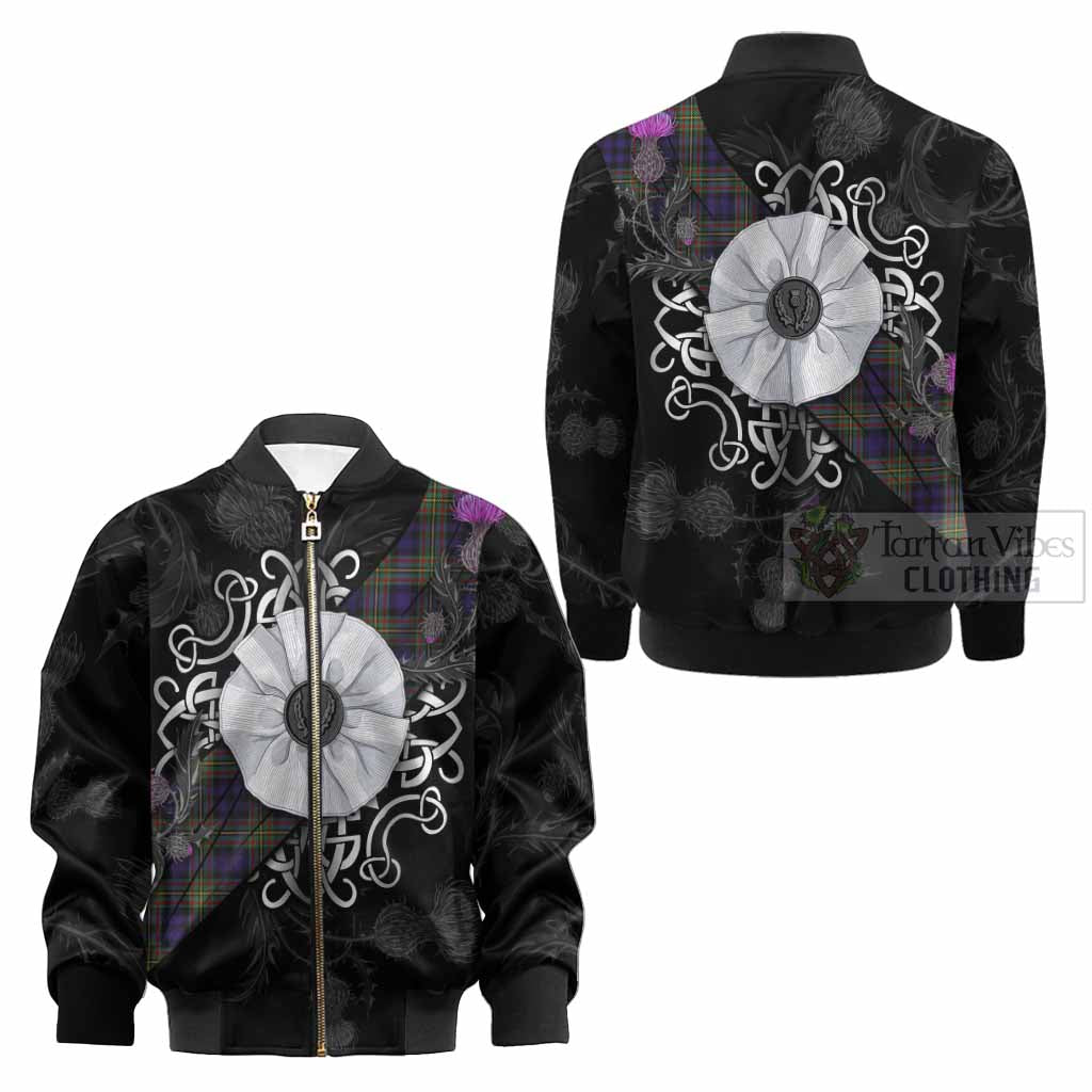 MacLellan (McLellan) Tartan Kid Bomber Jacket Jacobite White Rose - Tartan Vibes Clothing