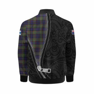 MacLellan (McLellan) Tartan Kid Bomber Jacket New Zealand Pattern Unique Zipper Stylized