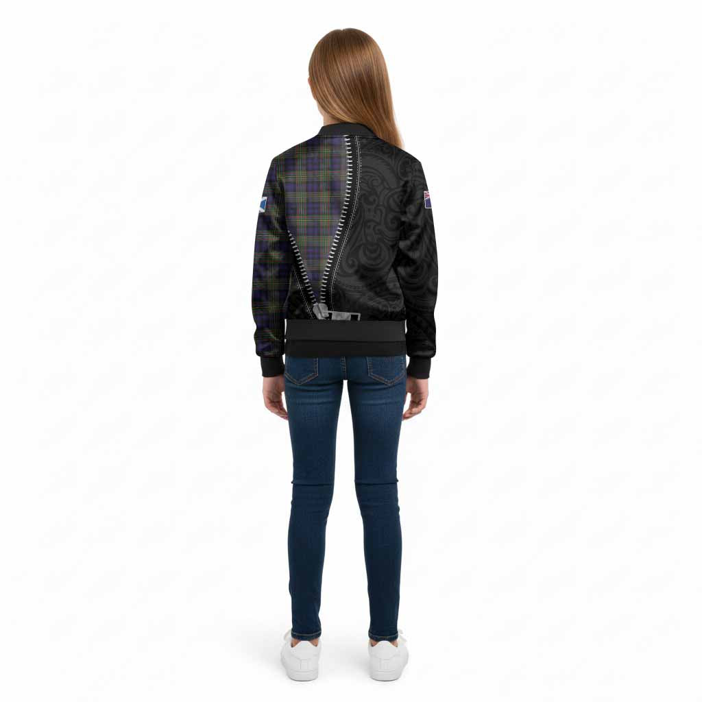MacLellan (McLellan) Tartan Kid Bomber Jacket New Zealand Pattern Unique Zipper Stylized