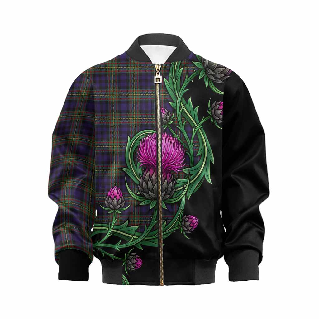 MacLellan (McLellan) Tartan Kid Bomber Jacket Resilient Scottish Thistle Kid XS - Tartan Vibes Clothing