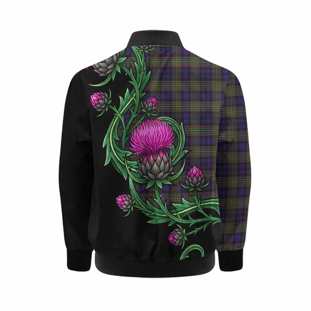 MacLellan (McLellan) Tartan Kid Bomber Jacket Resilient Scottish Thistle Kid - Tartan Vibes Clothing