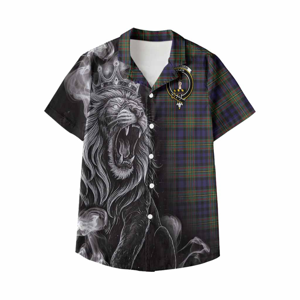 MacLellan (McLellan) Tartan Kid Hawaiian Shirt Roaring Lion Heritage