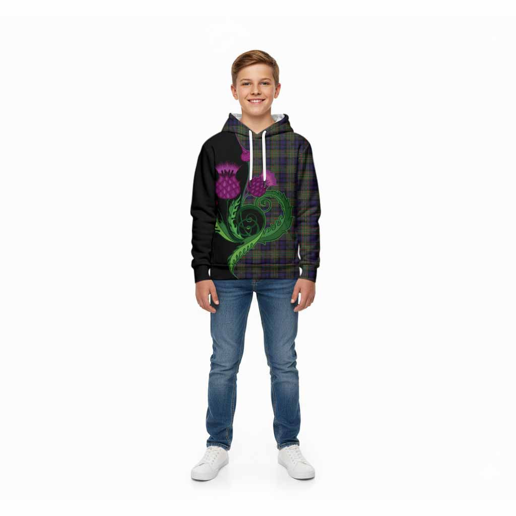 MacLellan (McLellan) Tartan Kid Hoodie Traditional Scottish Thistle