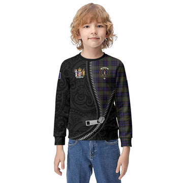 MacLellan (McLellan) Tartan Kid Knitted Sweatshirt New Zealand Pattern Unique Zipper Stylized