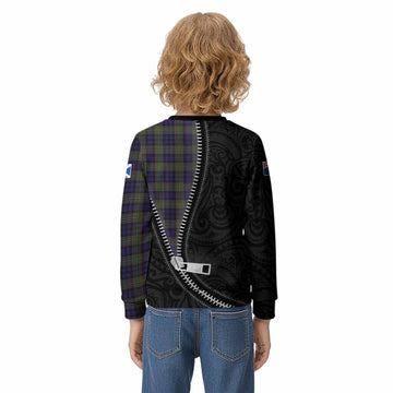 MacLellan (McLellan) Tartan Kid Knitted Sweatshirt New Zealand Pattern Unique Zipper Stylized