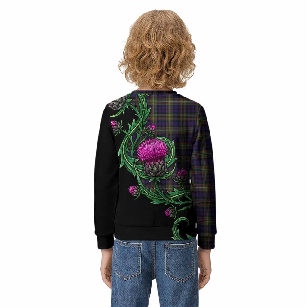 MacLellan (McLellan) Tartan Kid Knitted Sweatshirt Resilient Scottish Thistle - Tartan Vibes Clothing