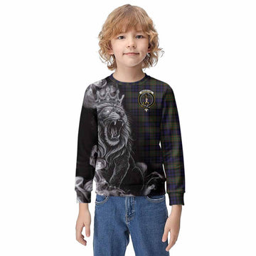 MacLellan (McLellan) Tartan Kid Knitted Sweatshirt Roaring Lion Heritage