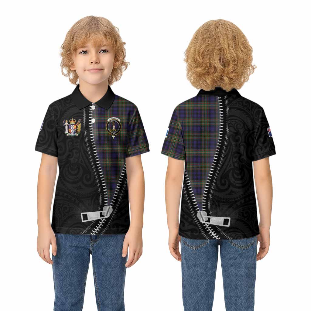 MacLellan (McLellan) Tartan Kid Polo Shirt New Zealand Pattern Unique Zipper Stylized