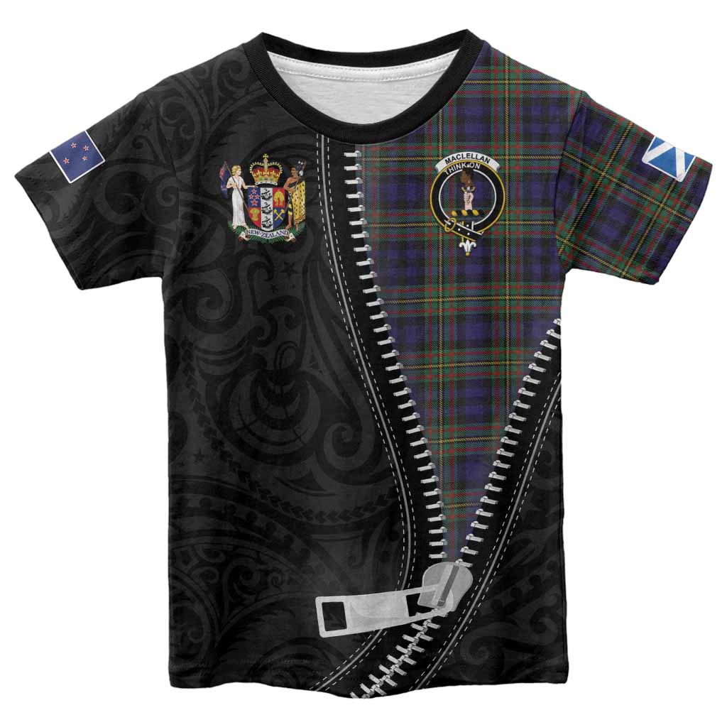 MacLellan (McLellan) Tartan Kid T-shirt New Zealand Pattern Unique Zipper Stylized