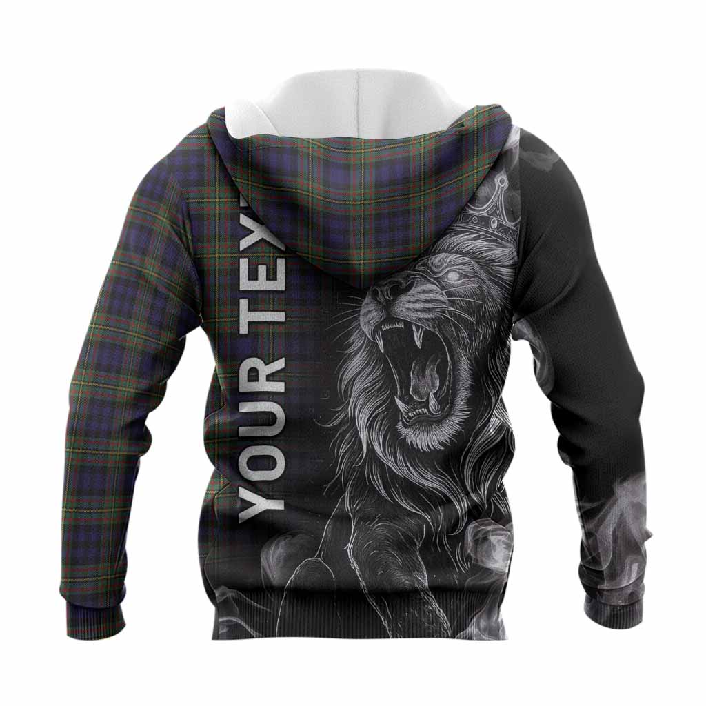 MacLellan (McLellan) Tartan Knitted Hoodie Roaring Lion Heritage
