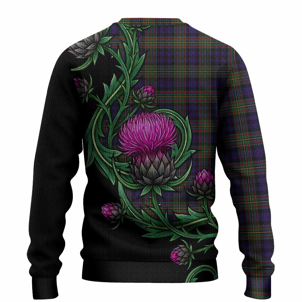 MacLellan (McLellan) Tartan Knitted Sweater Resilient Scottish Thistle - Tartan Vibes Clothing