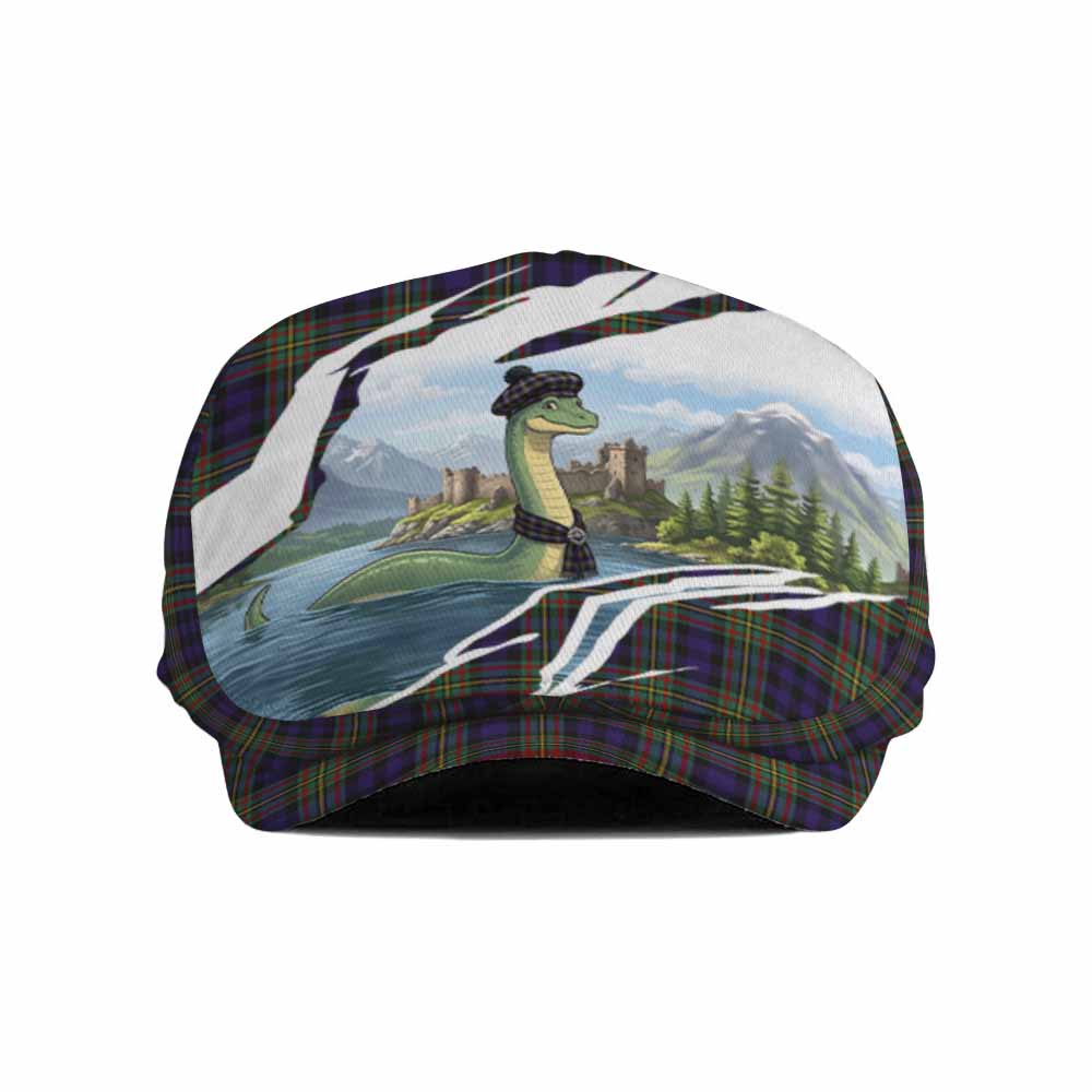 MacLellan (McLellan) Tartan Loch Ness Monster Scottish Heritage Art Flat Cap, Jeff Cap