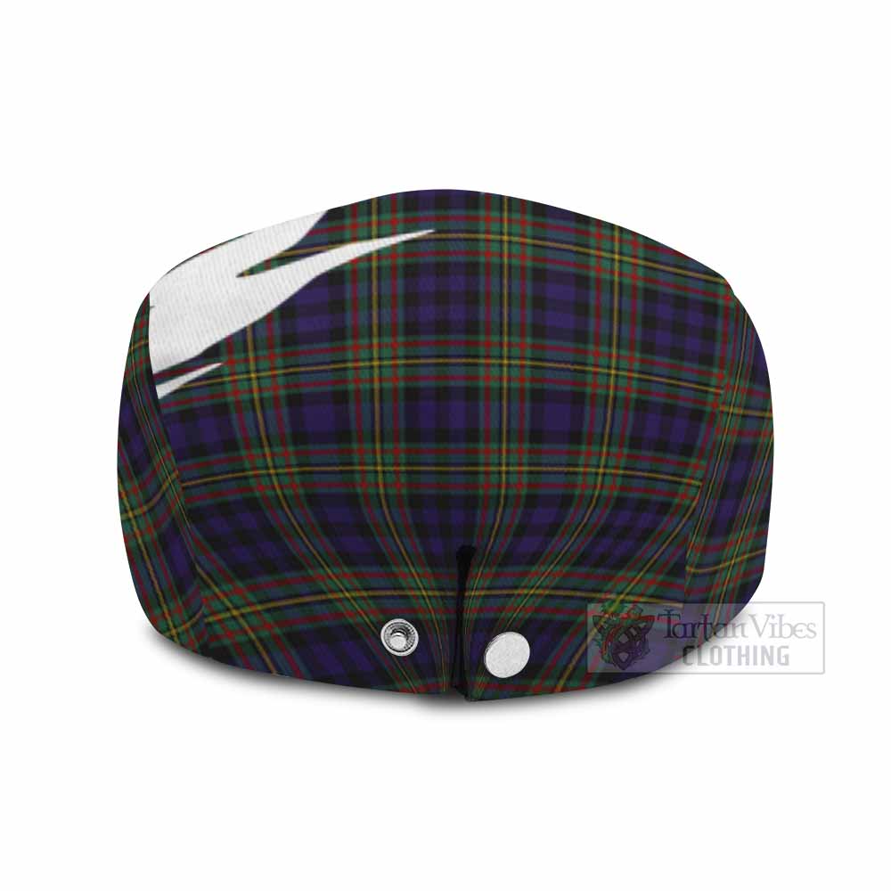 MacLellan (McLellan) Tartan Loch Ness Monster Scottish Heritage Art Flat Cap, Jeff Cap