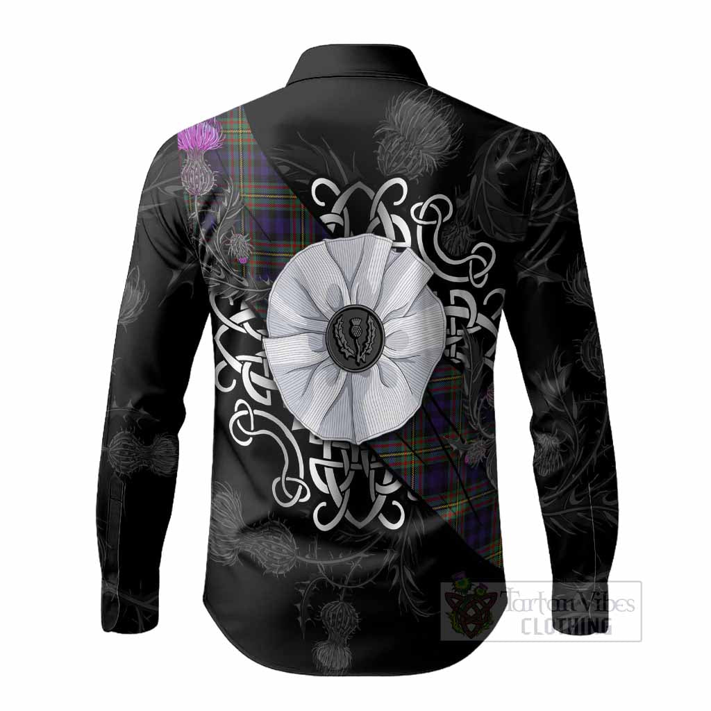 MacLellan (McLellan) Tartan Long Sleeve Button Shirts Jacobite White Rose - Tartan Vibes Clothing