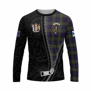 MacLellan (McLellan) Tartan Long Sleeve T-Shirt New Zealand Pattern Unique Zipper Stylized