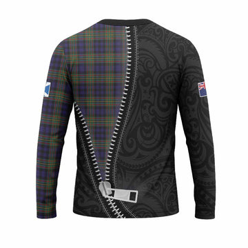 MacLellan (McLellan) Tartan Long Sleeve T-Shirt New Zealand Pattern Unique Zipper Stylized