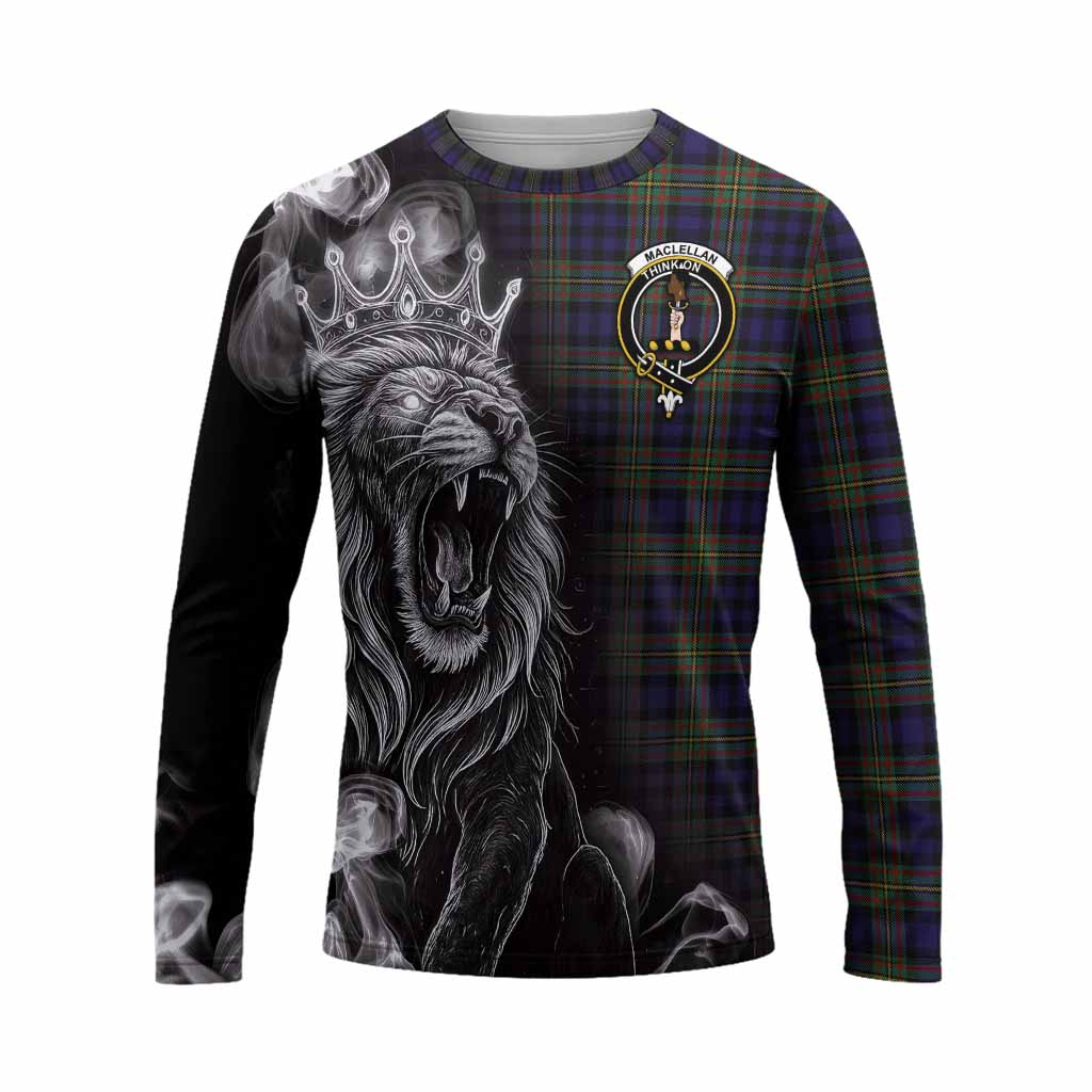 MacLellan (McLellan) Tartan Long Sleeve T-Shirt Roaring Lion Heritage