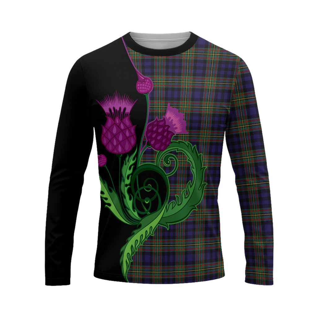 MacLellan (McLellan) Tartan Long Sleeve T-Shirt Traditional Scottish Thistle