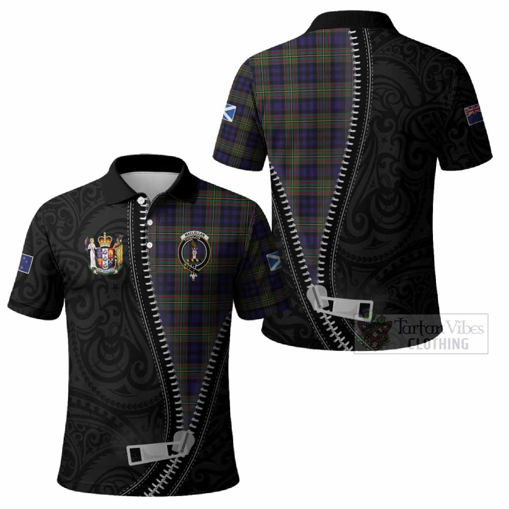 MacLellan (McLellan) Tartan Polo Shirt New Zealand Pattern Unique Zipper Stylized