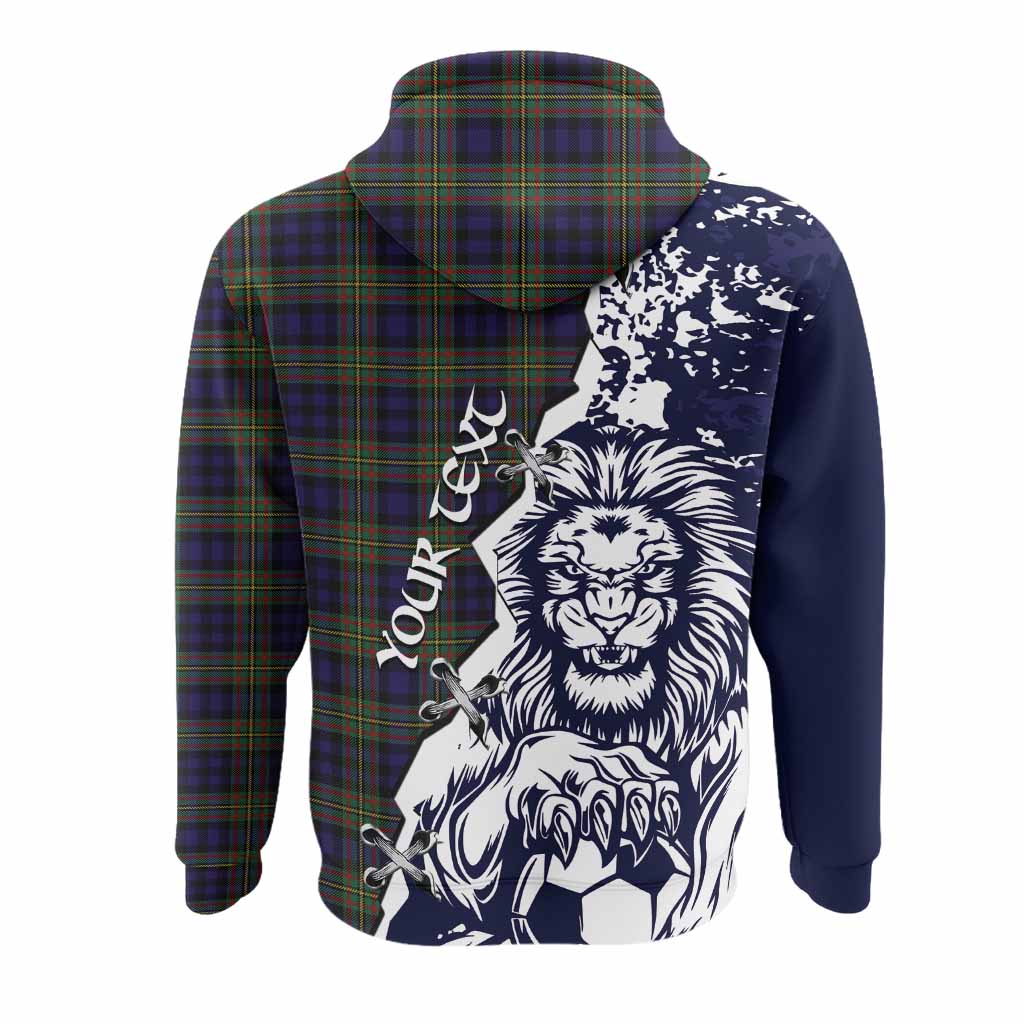 MacLellan (McLellan) Tartan Scottish Hoodie Angry Lion With Soccer Ball Style